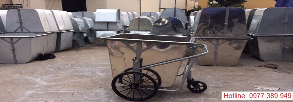 Xe Gom Rác 500l Inox - CƠ KHÍ LÀNG RÙA: NHÀ MÁY SẢN XUẤT
