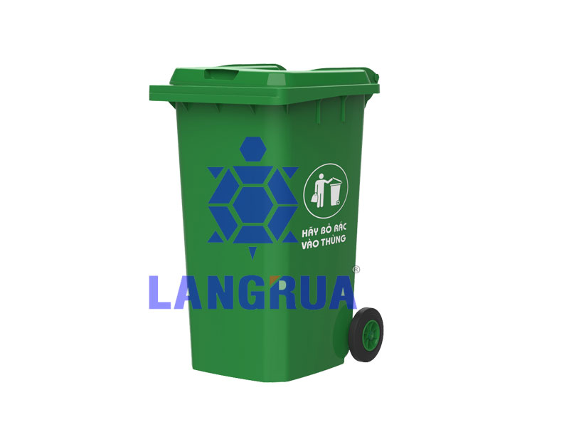 Thùng Rác Nhựa HDPE 240l với thiết kế bánh xe đẩy dễ dàng di chuyển