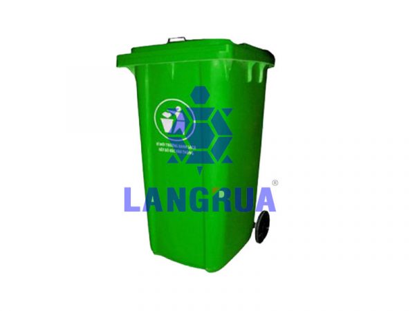 Thùng Rác Nhựa Composite 120L Xanh – Cơ Khí Làng Rùa