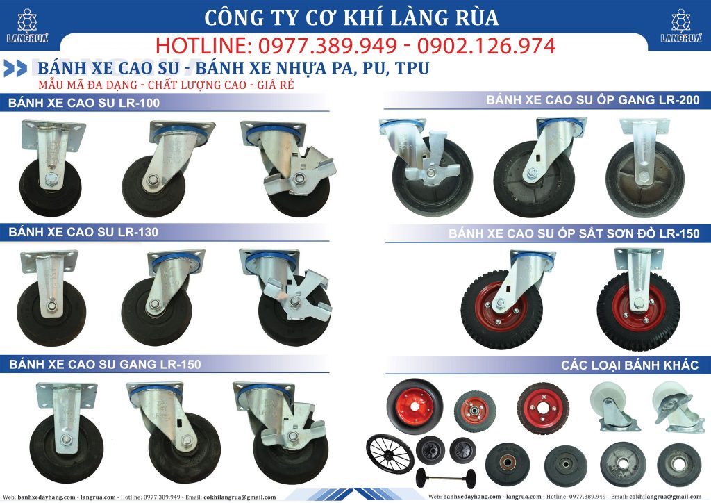 Danh sách sản phẩm được sản xuất trực tiêp tại nhà máy cơ khí Làng Rùa